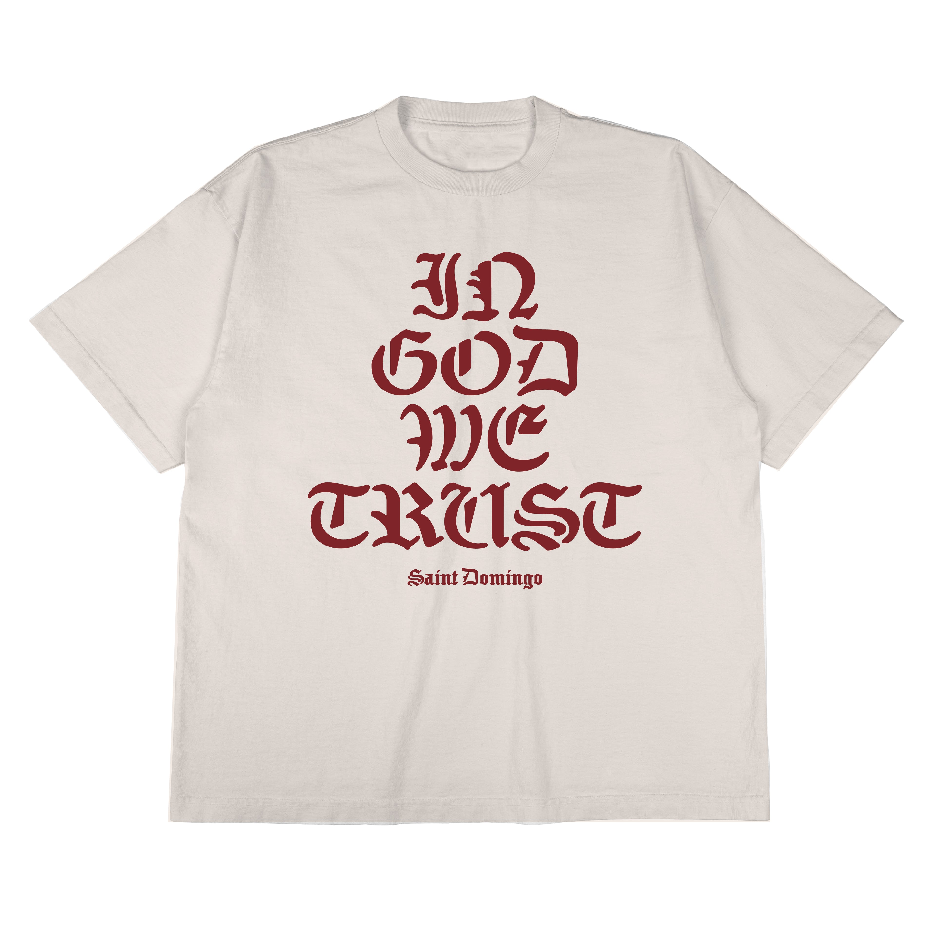 In God We Trust tee - Cream