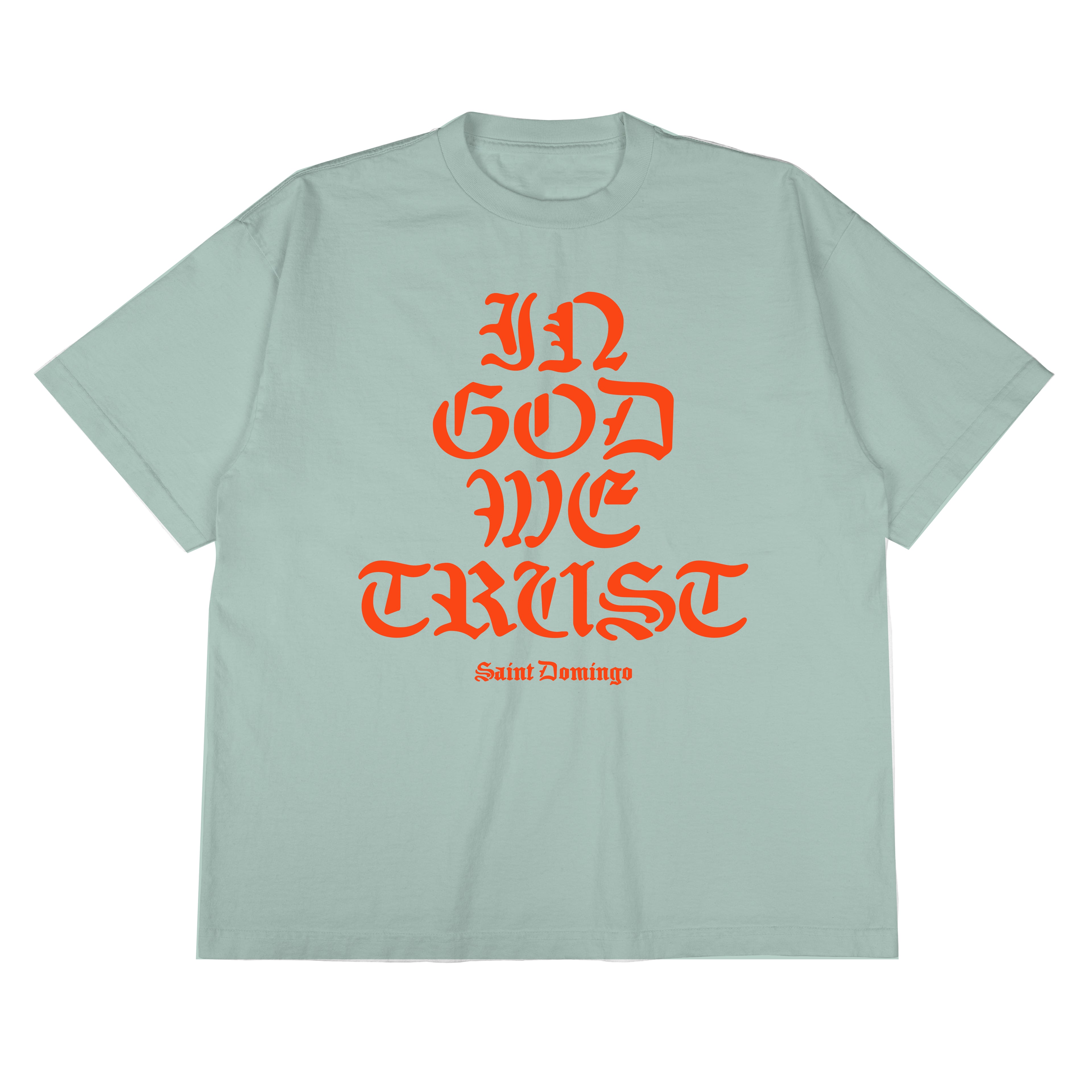 In God We Trust tee - SeaFoam